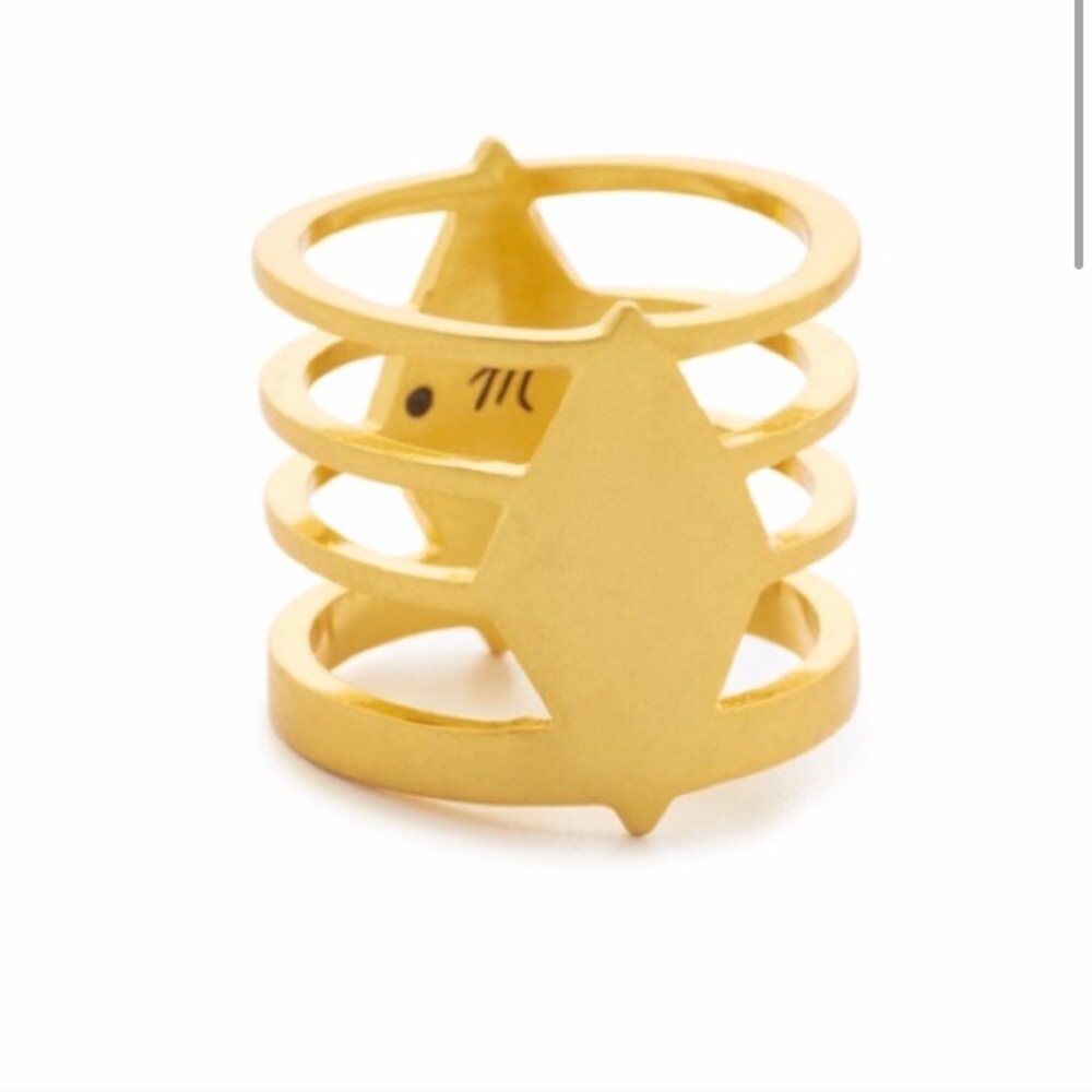 Madewell metallic  flat diamond illusion ring